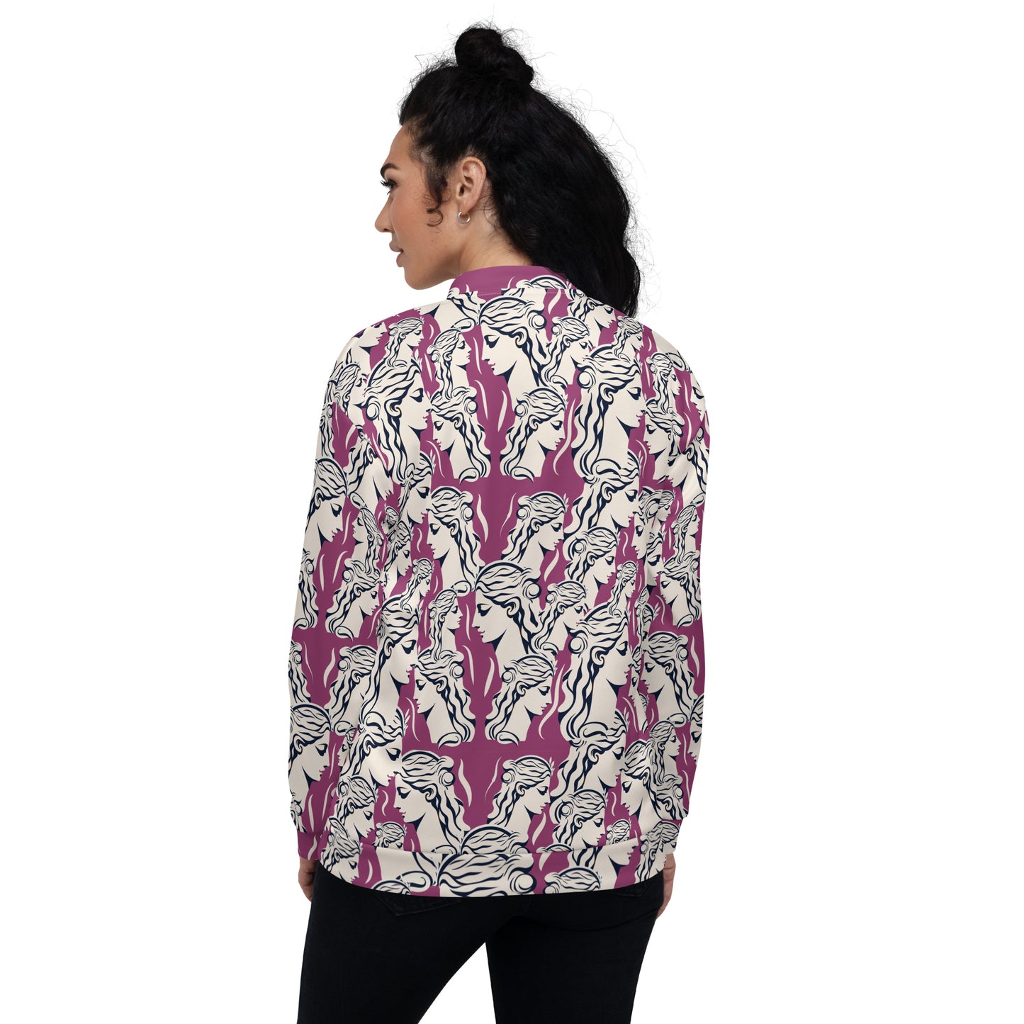 Unisex Bomber Jacket Kukloso Greek Woman No 2 - Free Shippping