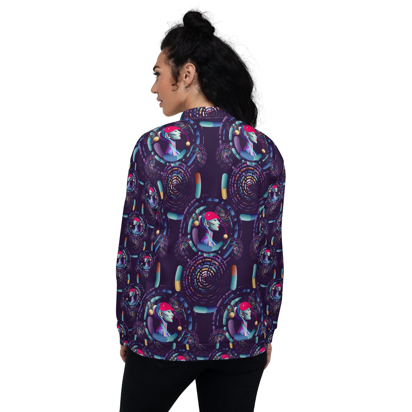 Unisex Bomber Jacket Kukloso Abstracticon No 22 - Free Shipping