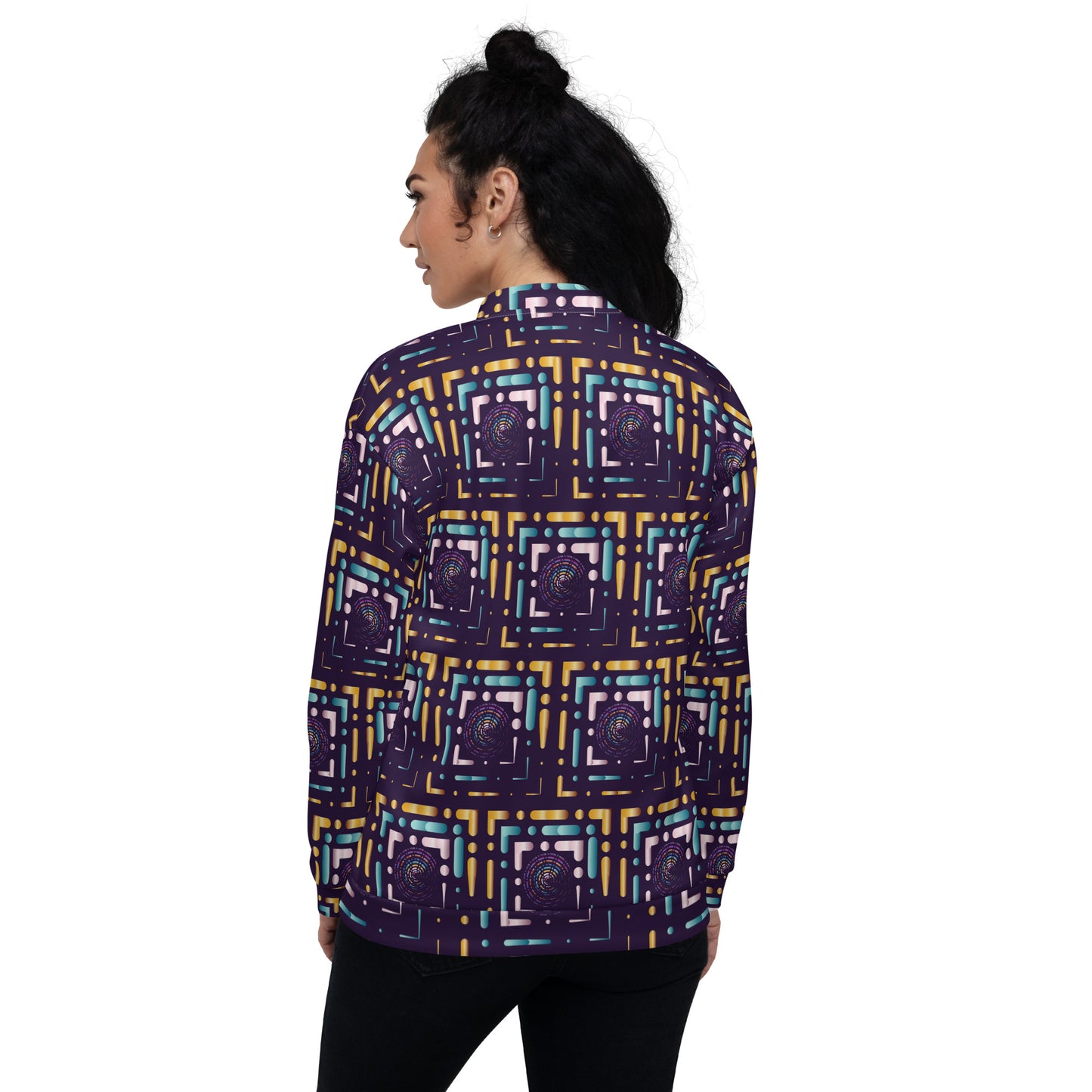 Unisex Bomber Jacket Kukloso Abstracticon No 19 A - Free Shipping