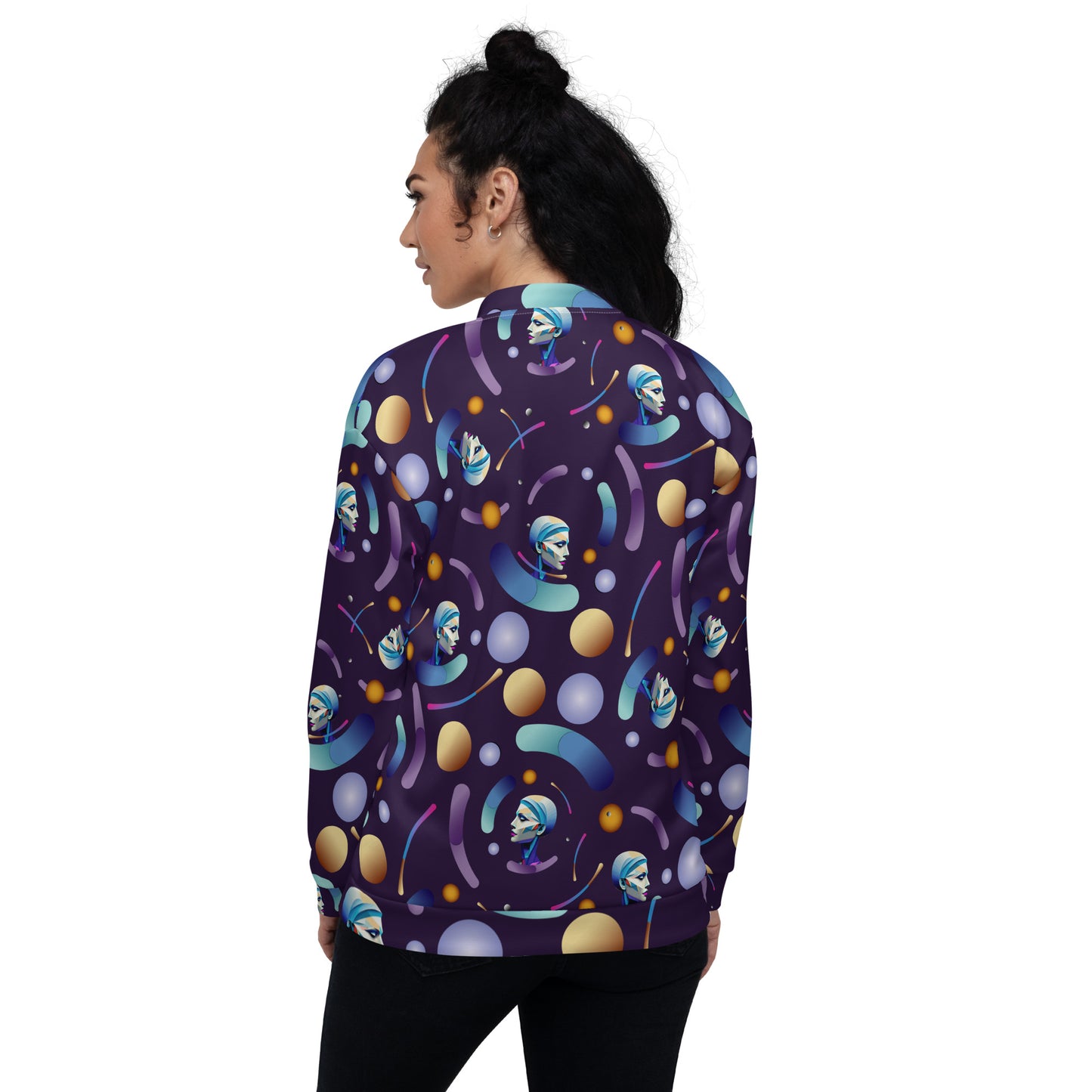 Unisex Bomber Jacket Kukloso Abstracticon No 16 A - Free Shipping