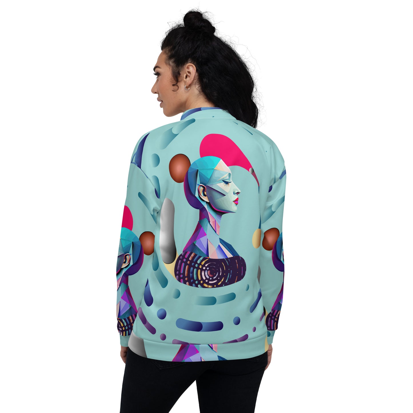 Unisex Bomber Jacket Kukloso Abstracticon No 14 - Free Shipping