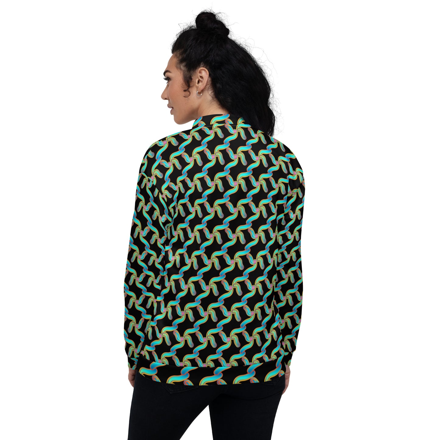 Unisex Bomber Jacket Kukloso Abstracticon No 7 - Free Shipping