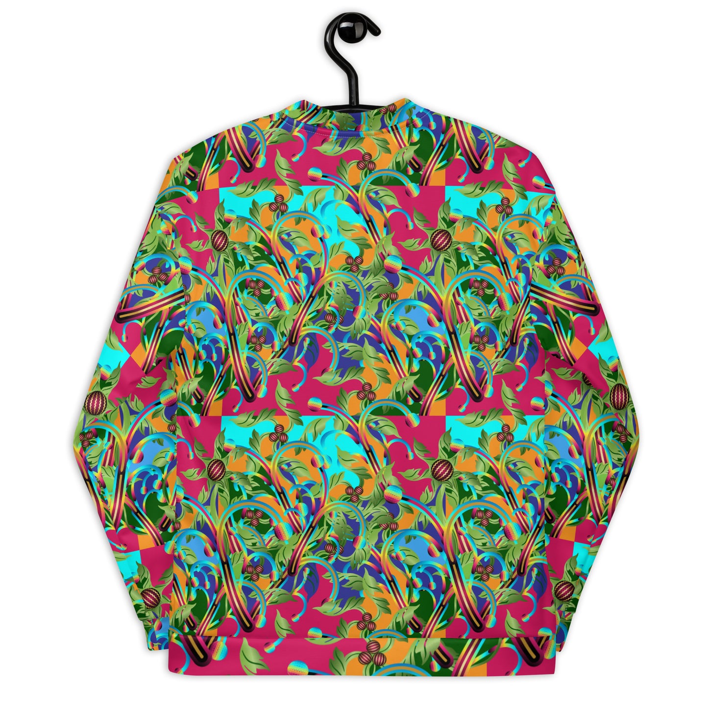 Unisex Bomber Jacket Kukloso Abstracticon Floral No 5 - Free Shipping