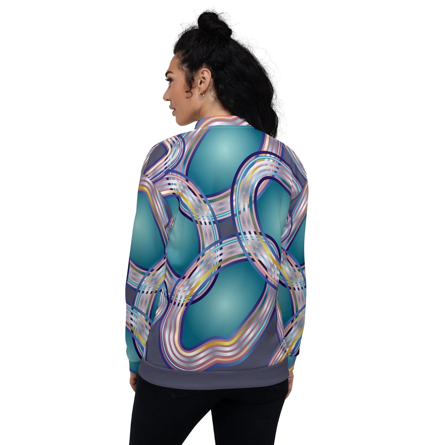 Unisex Bomber Jacket Kuklooso Abstracticon No 1 - Free Shipping