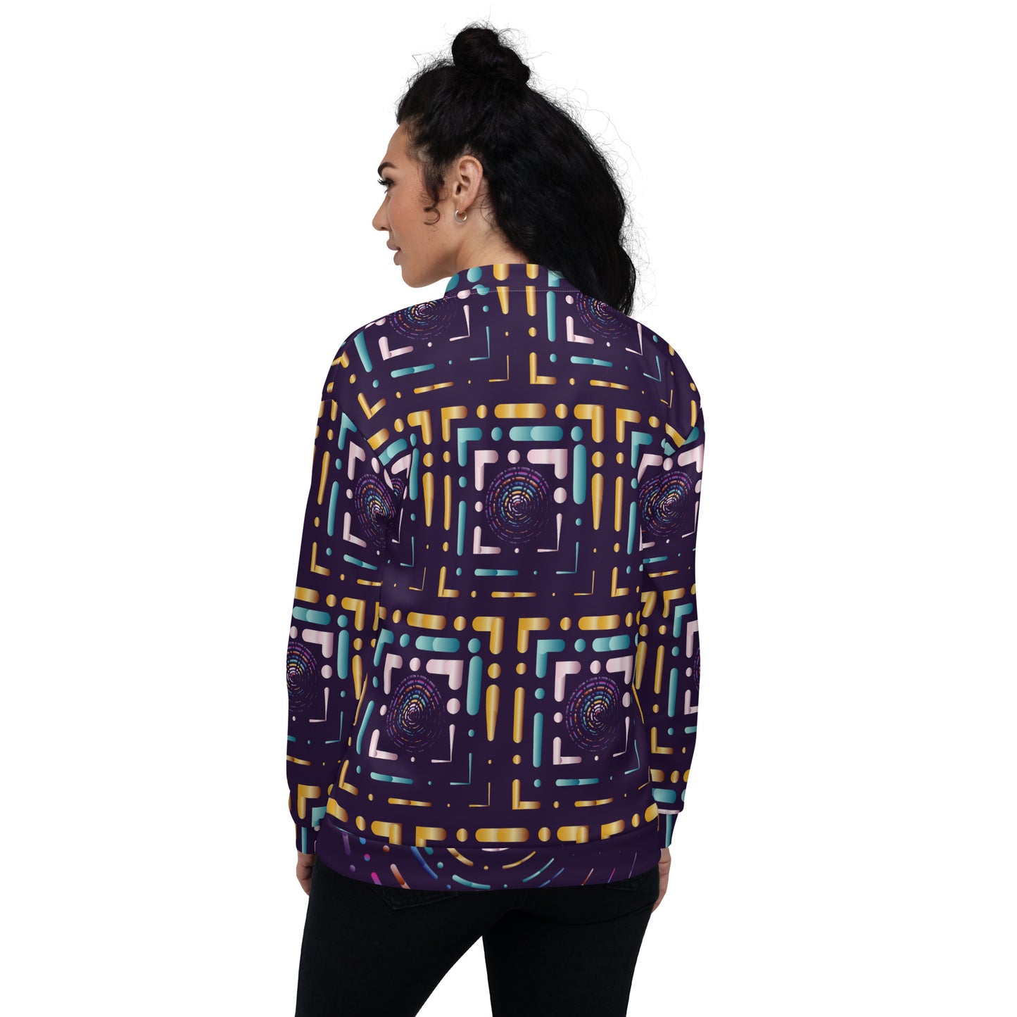 Unisex Bomber Jacket Kukloso Abstracticon No 19 - Free Shipping