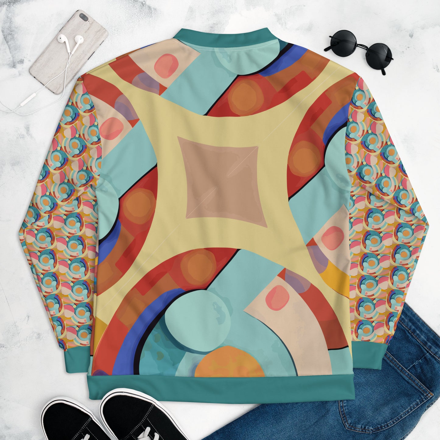 Unisex Bomber Jacket Kukloso Abstracticon No 28 - Free Shipping