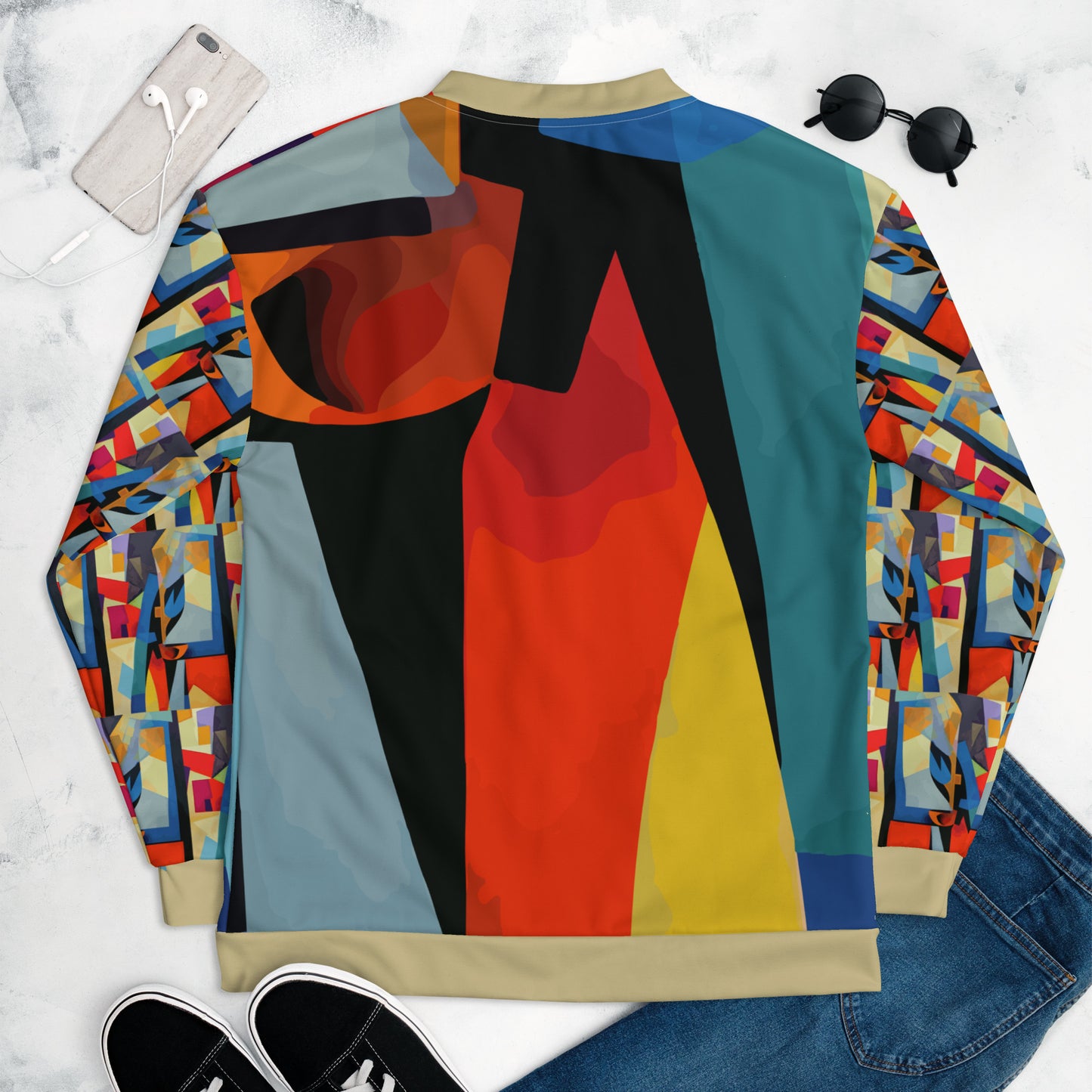 Unisex Bomber Jacket Kukloso Abstracticon No 35 - Free Shipping