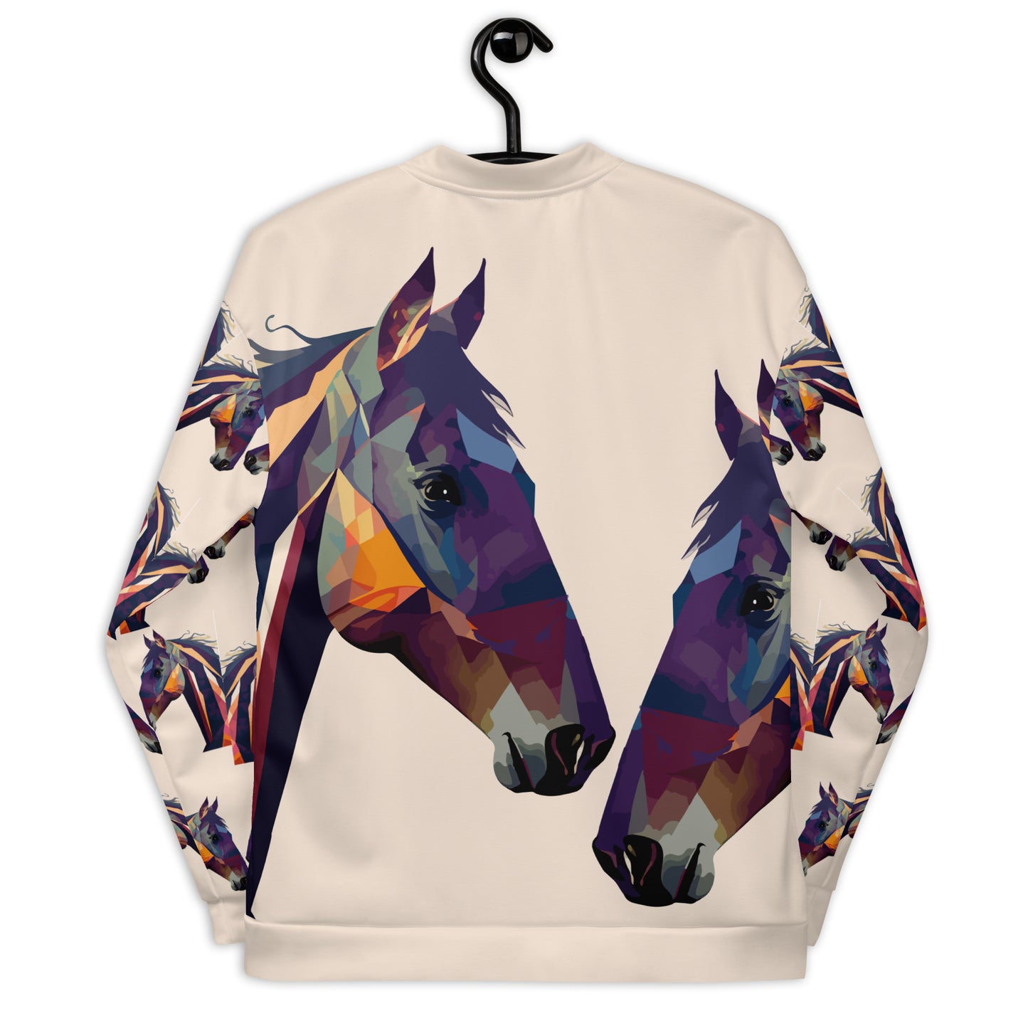 Unisex Bomber Jacket Kukloso Abstracticon No 38 'The Horses' - Free Shipping