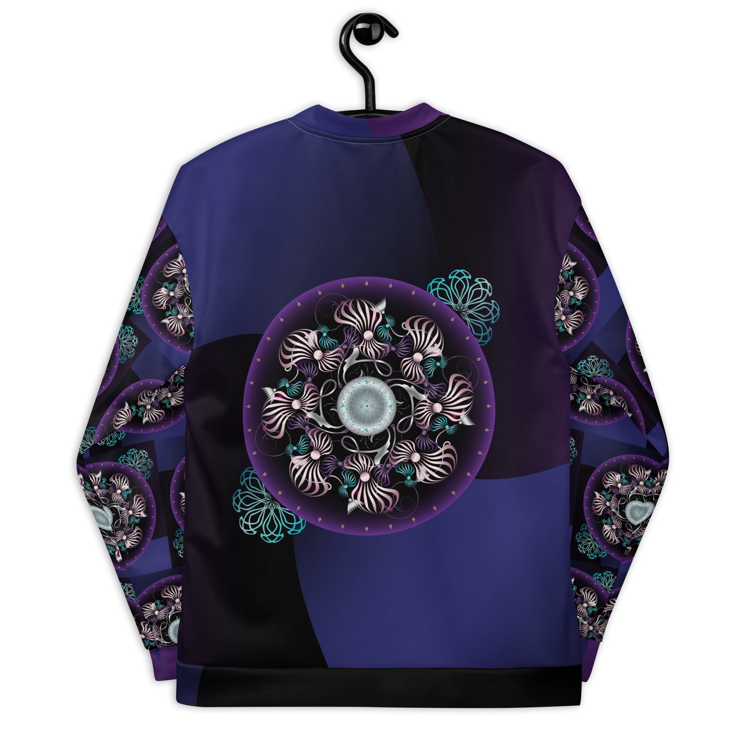 Unisex Bomber Jacket Kukloso OVC No 4298 Mandala Pattern - Free Shipping