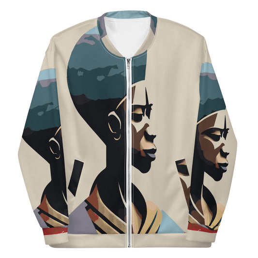 Unisex Bomber Jacket Kukloso Cubist Faces No 20 Free Shipping