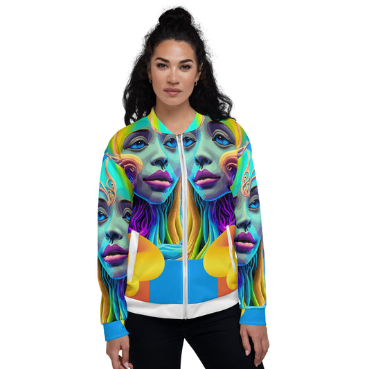 Unisex Bomber Jacket Kukloso Space Face No 17 - Free Shipping