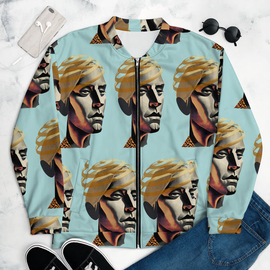 Unisex Bomber Jacket Kukloso Cubist Faces No 50 - Free Shipping