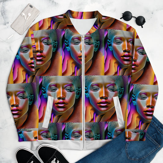 Unisex Bomber Jacket Kukloso Space Face No 4 - Free Shipping