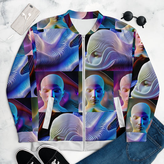 Unisex Bomber Jacket Kukloso Space Face No 3 - Free Shipping