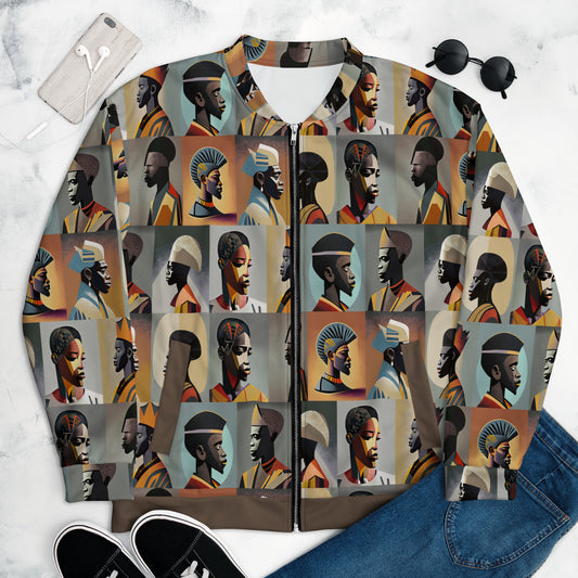 Unisex Bomber Jacket Kukloso Afro-Heritage No 24 - Free Shipping