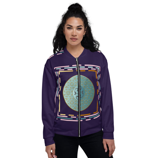 Unisex Bomber Jacket Kukloso Mandala No 57 No 2 Free Shipping