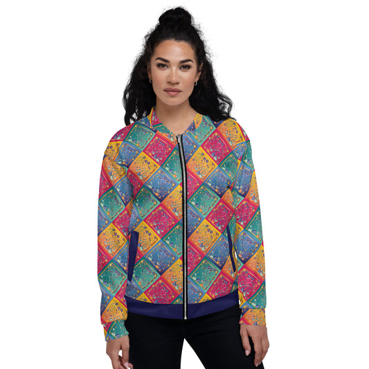 Unisex Bomber Jacket Kukloso Melange de fleur No 51 B Free