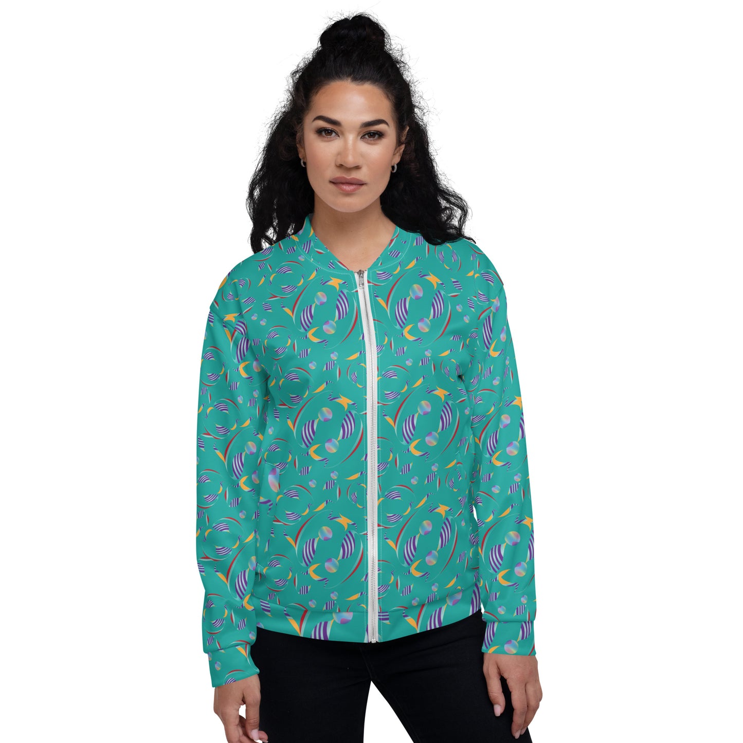 Unisex Bomber Jacket Kukloso Whimsical No 80 B Free Shipping