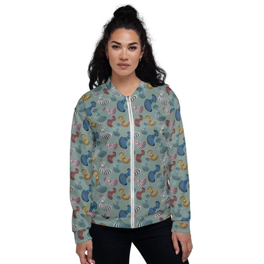 Unisex Bomber Jacket Kukloso Whimsical No 75 B Free Shipping