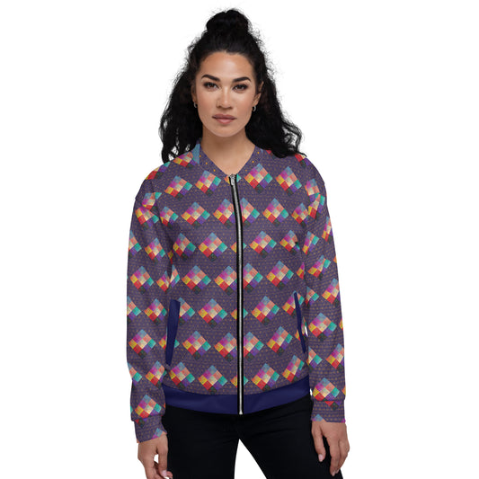 Unisex Bomber Jacket Kukloso Melange de fleur Composite No 50 C Free Shipping