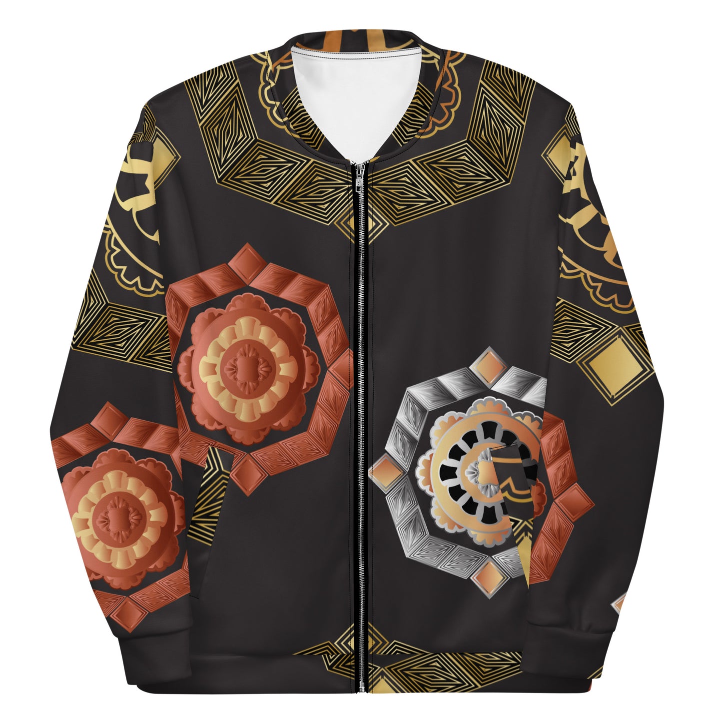 Unisex Bomber Jacket Kukloso Mandala Melange No 1 - Free Shipping