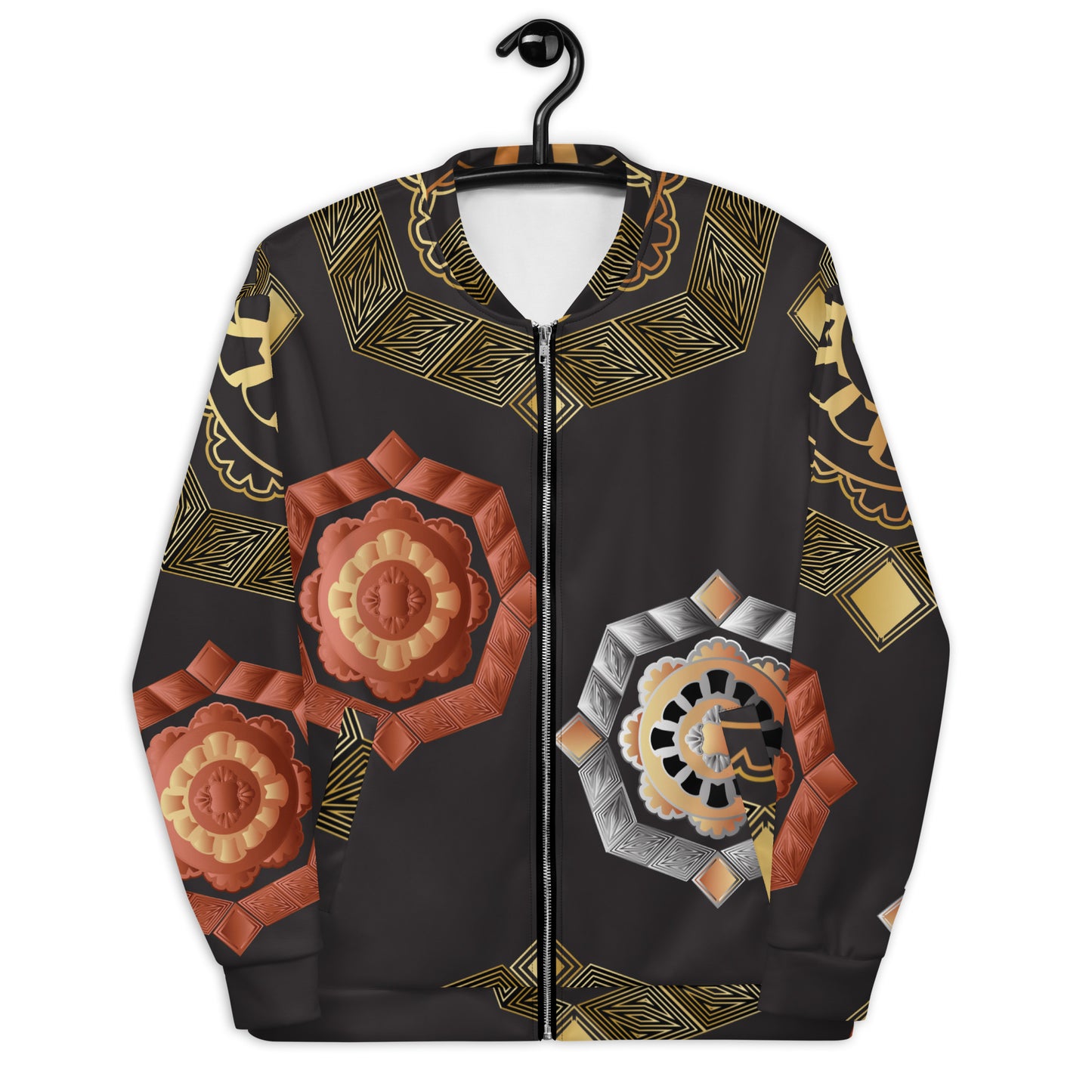 Unisex Bomber Jacket Kukloso Mandala Melange No 1 - Free Shipping