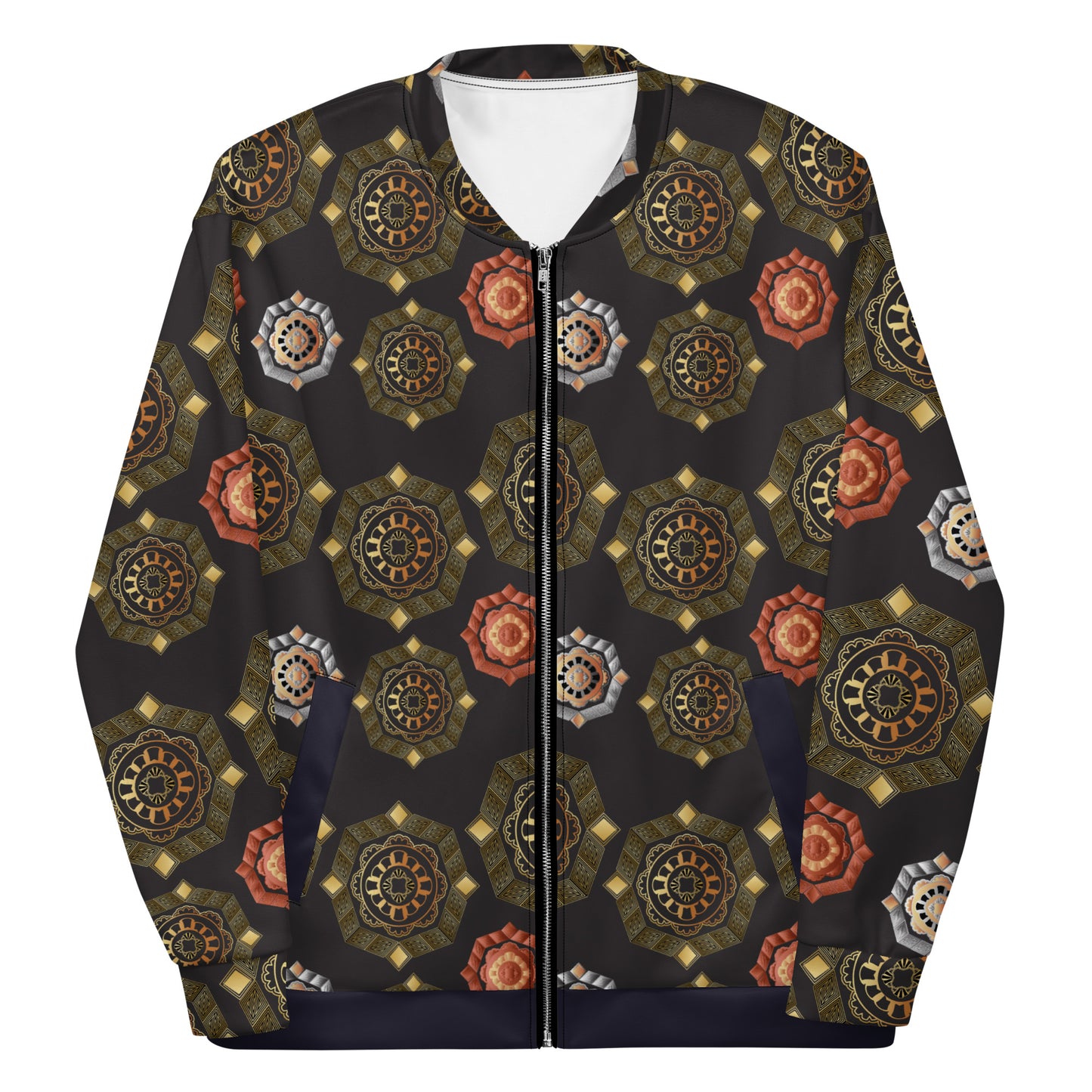 Unisex Bomber Jacket Kukloso Mandala Melange No 2 - Free Shipping