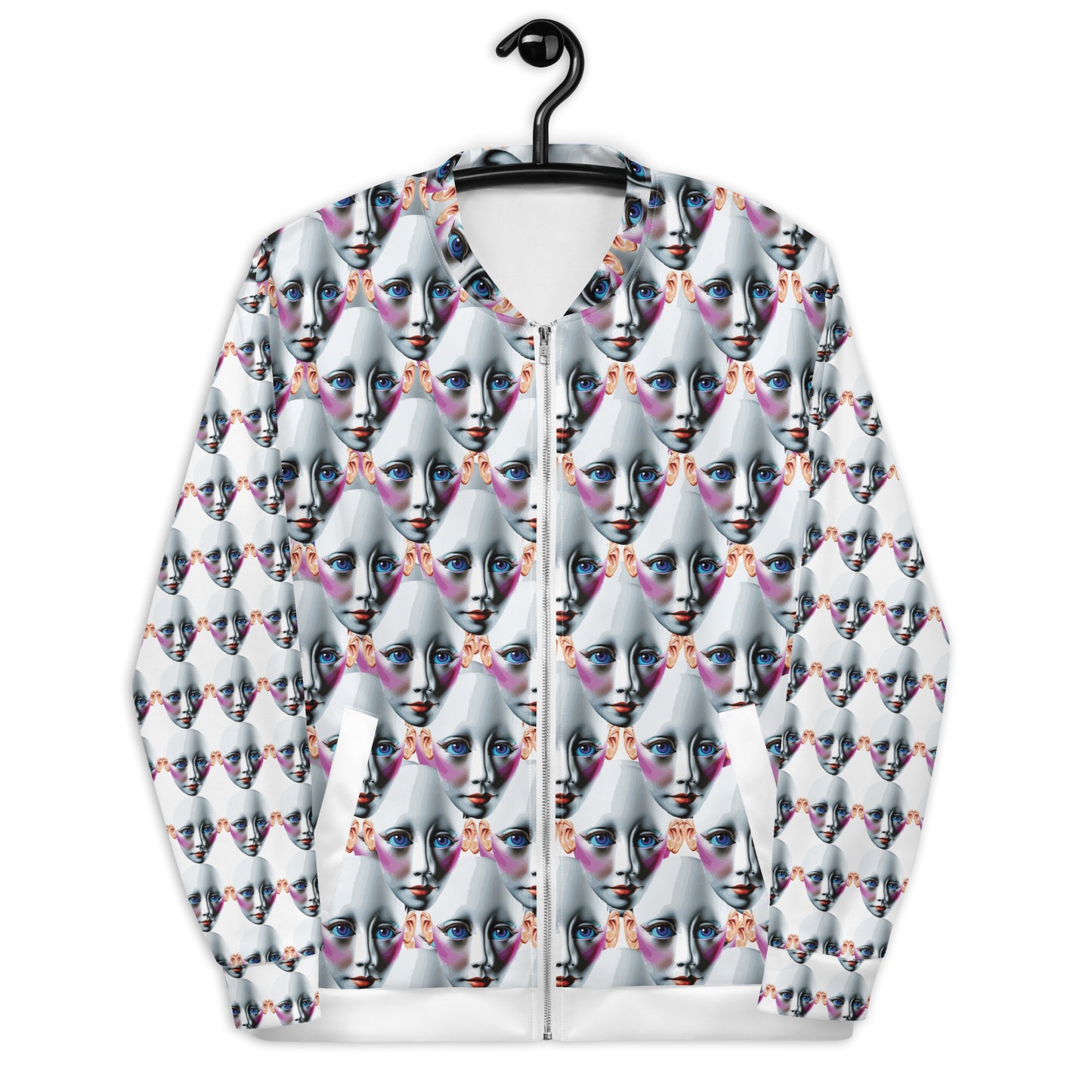 Unisex Bomber Jacket Kukloso Space Faces No 1 - Free Shipping