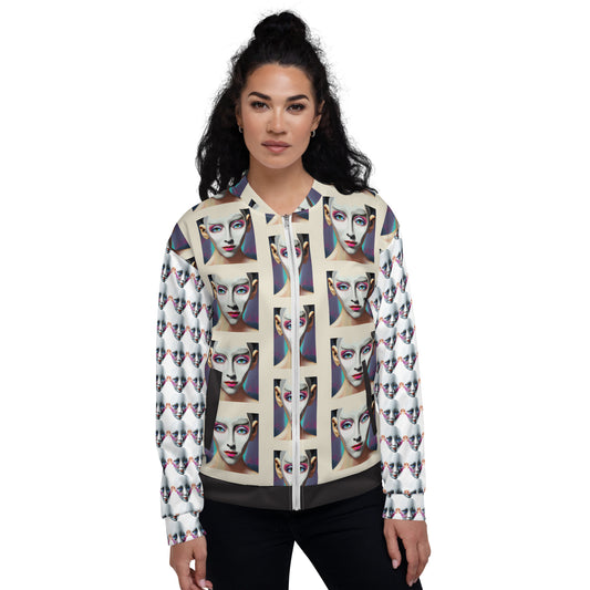 Unisex Bomber Jacket Kukloso Space Faces No 2 - Free Shipping