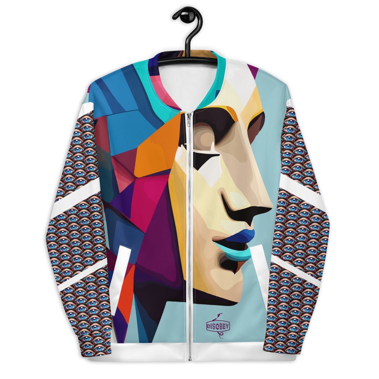 Unisex Bomber Jacket Kukloso Space Faces No 4 - Free Shipping