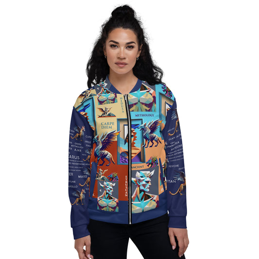 Unisex Bomber Jacket Kukloso Ancient Mythology No 2 - Free Shipping