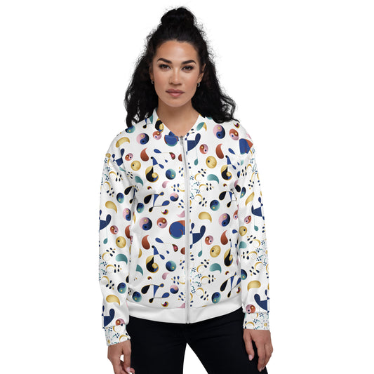 Unisex Bomber Jacket  Kukloso Melange de fleuron No 1 - Free Shipping