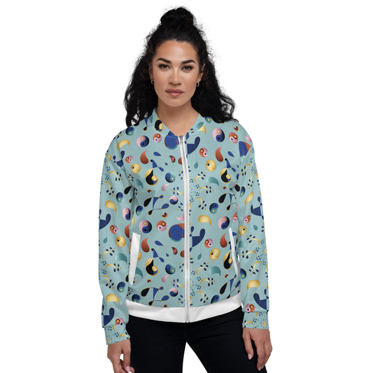 Unisex Bomber Jacket Kukloso Melange de fleuron No 2 - Free Shipping