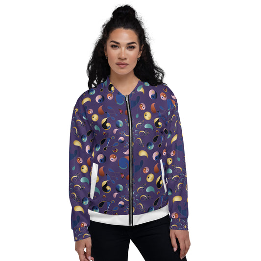 Unisex Bomber Jacket Kukloso Melange de fleuron No 4 - Free Shipping