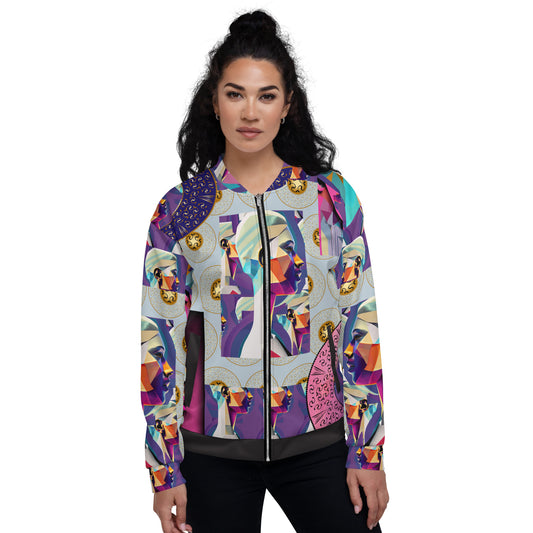 Unisex Bomber Jacket Kukloso Melange de fleuron No 6 - Free Shipping