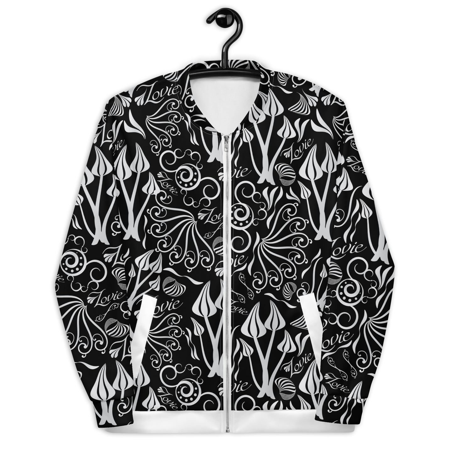 Unisex Bomber Jacket Kukloso 'Lovie' No 1 Black - Free Shipping