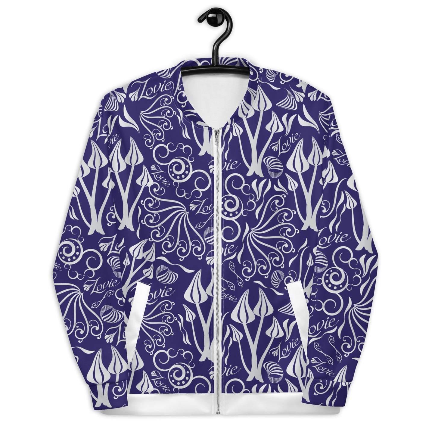 Unisex Bomber Jacket Kukloso 'Lovie' No 1 Navy - Free Shipping