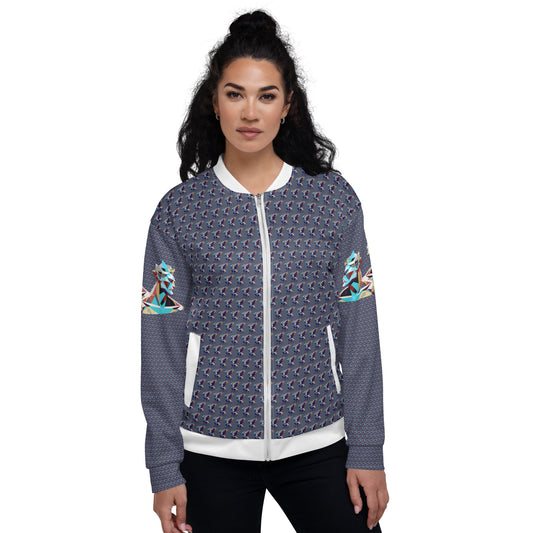 Unisex Bomber Jacket Kukloso Cubist Griffin Pattern - free Shipping