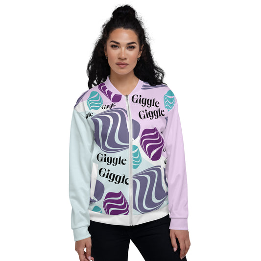 Unisex Bomber Jacket Kukloso Giggle Graphic No 1 - Free Shipping