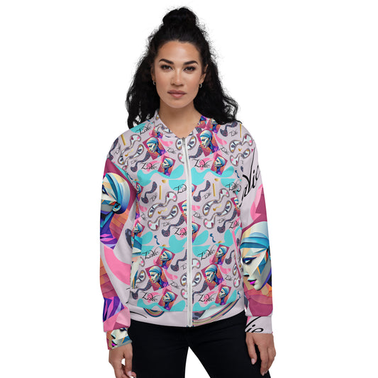 Unisex Bomber Jacket Kukloso Space Face Collage No 2- free Shipping