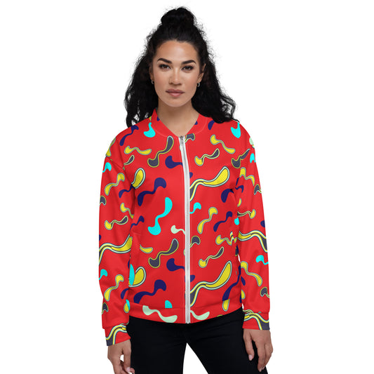 Unisex Bomber Jacket Kukloso Color Maze No 1 - Free Shipping