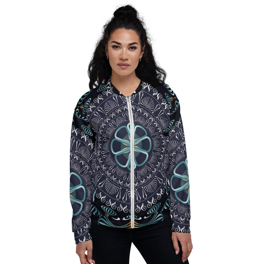 Unisex Bomber Jacket Kukloso Kuklos Mandala No 4420 - Free Shipping