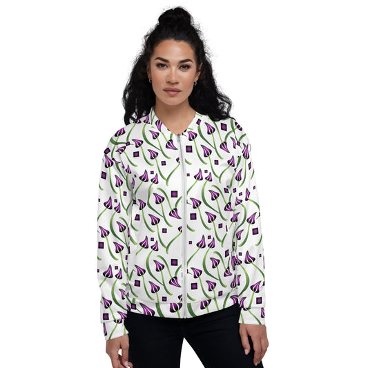 Unisex Bomber Jacket Kukloso Tulips No 1 - Free Shipping