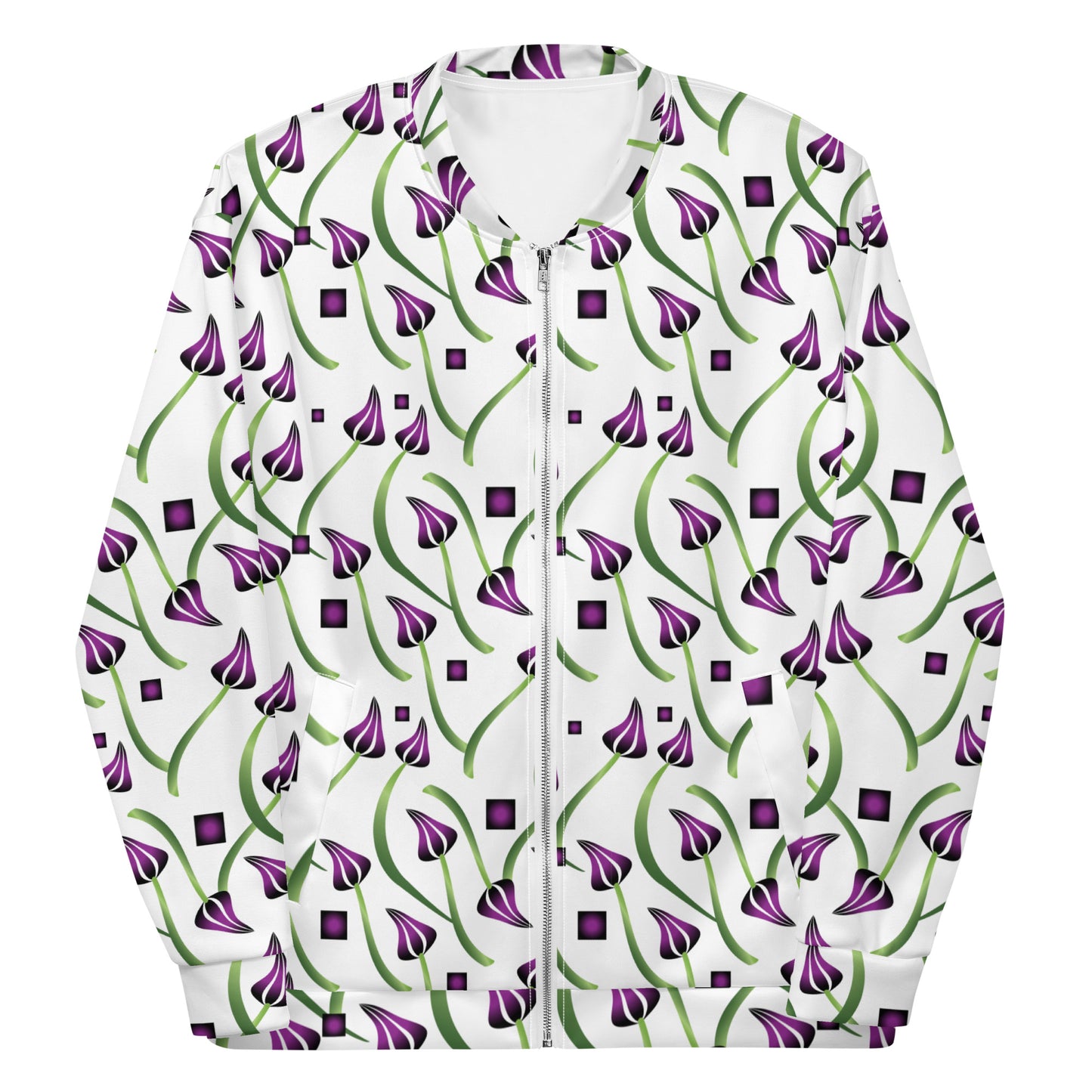 Unisex Bomber Jacket Kukloso Tulips No 1 - Free Shipping