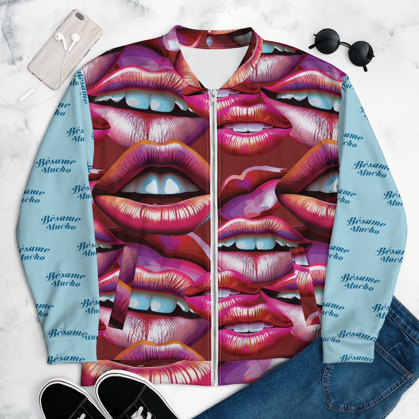 Unisex Bomber Jacket Kukloso Besame Mucho No 1 - Free Shipping