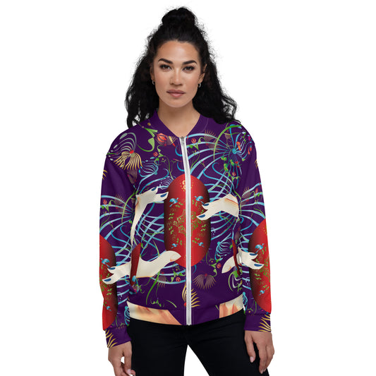 Unisex Bomber Jacket Kukloso Multicolored Collage No 1 - Free Shipping