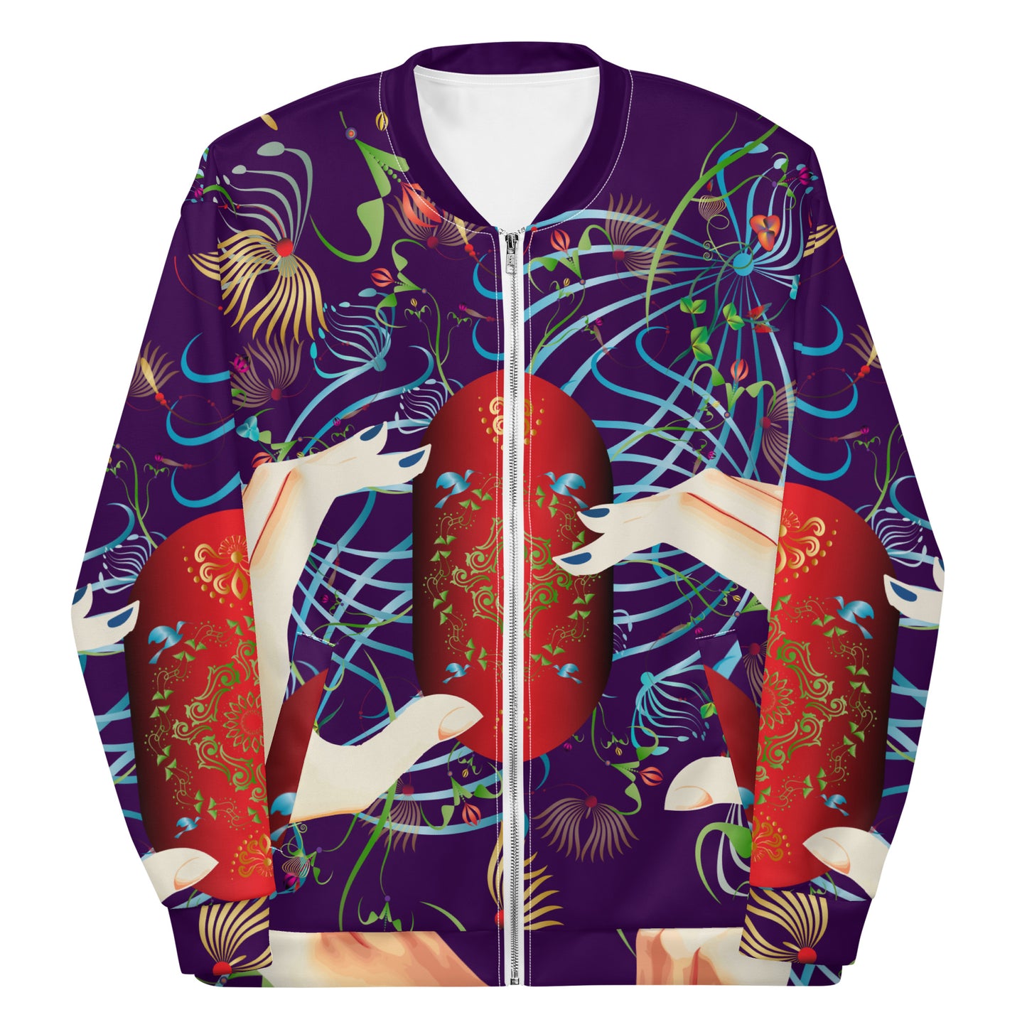 Unisex Bomber Jacket Kukloso Multicolored Collage No 1 - Free Shipping