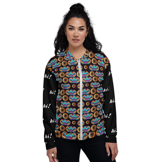 Unisex Bomber Jacket Kukloso Liquid Color Abstract No 1 - Free Shipping