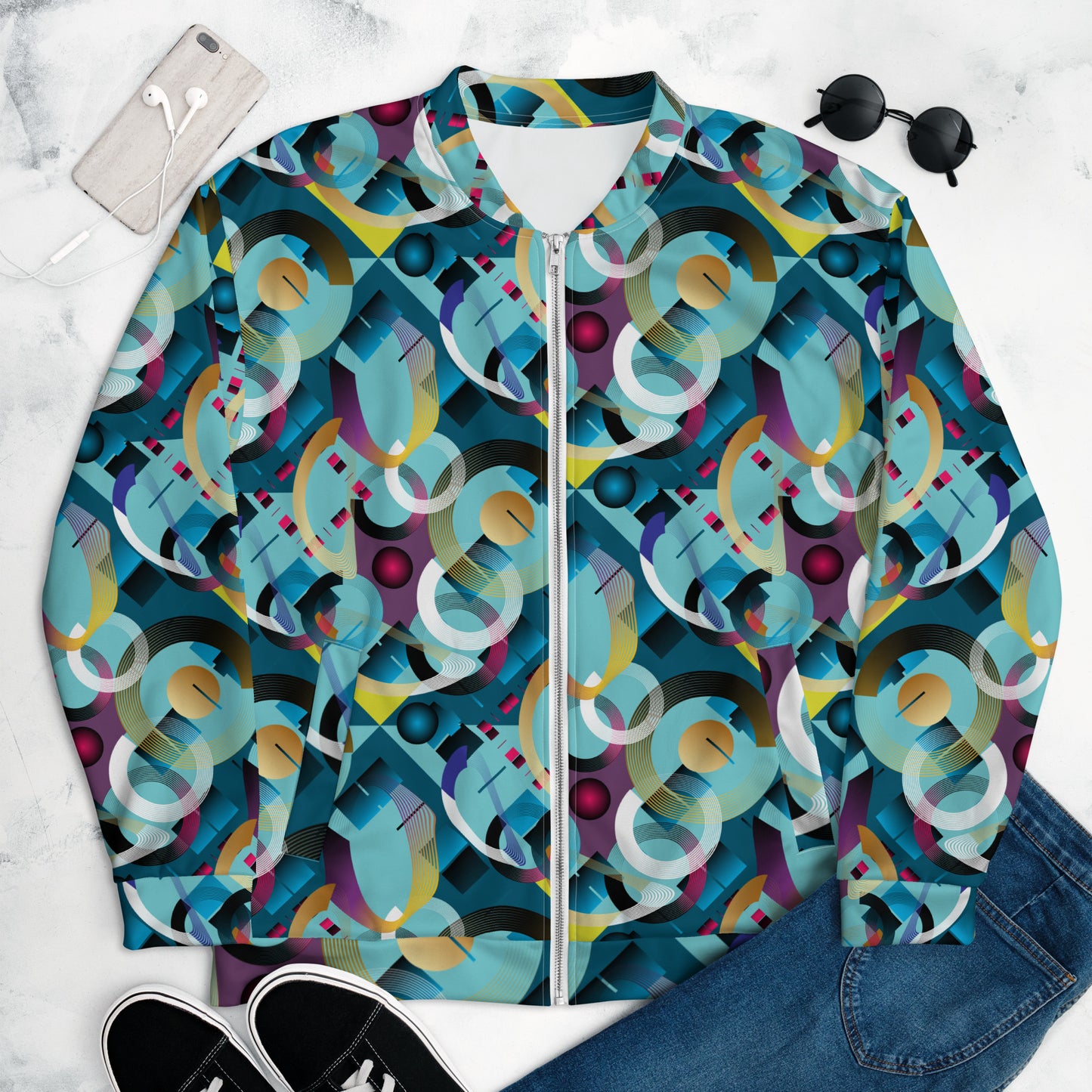 Unisex Bomber Jacket Kukloso Abstracticon No 1 - Free Shipping