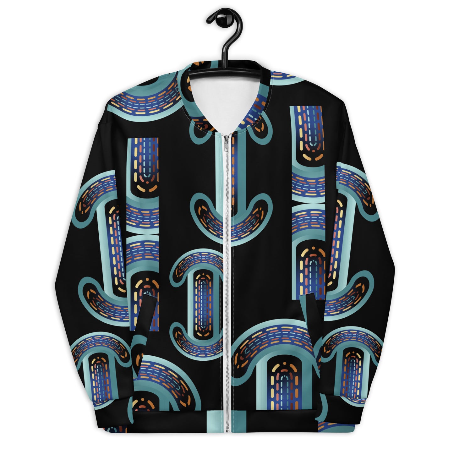 Unisex Bomber Jacket Kukloso Abstracticon No 4 - Free Shipping